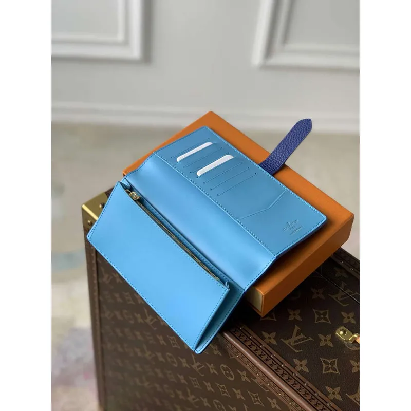 LV M82441 Louis Vuitton LV Vertical Wallet Blue