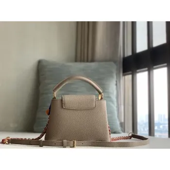 LV M22121 Louis Vuitton Capucines Mini Handbag Gray
