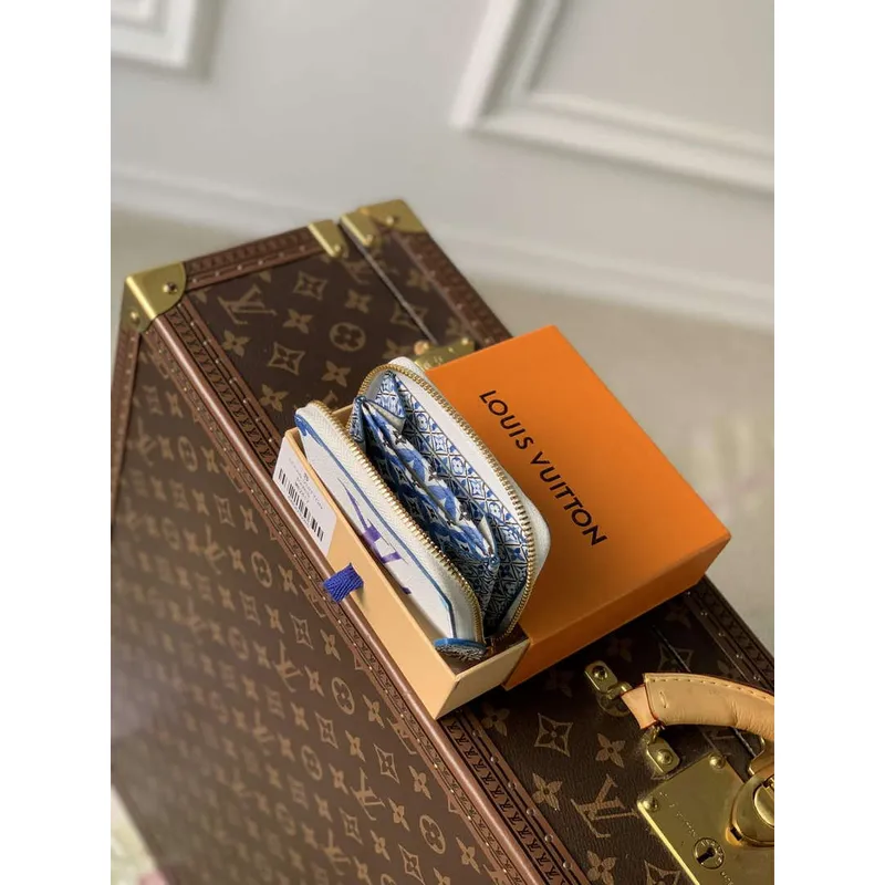 LV M82417 Louis Vuitton Zippy Coin Purse Blue
