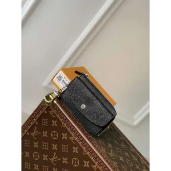 LV M81287 Louis Vuitton Card Holder Recto Verso Black
