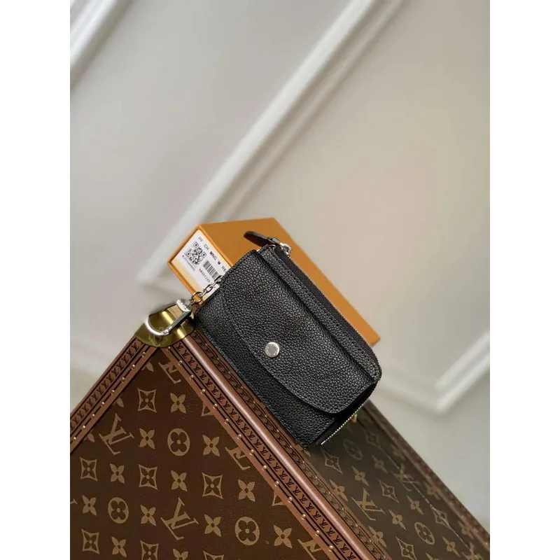 LV M81287 Louis Vuitton Card Holder Recto Verso Black