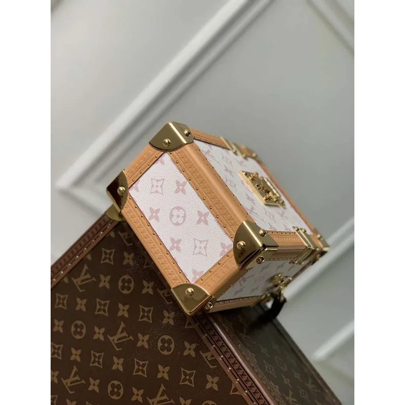 LV M10079 Louis Vuitton Camera Box Handbag White