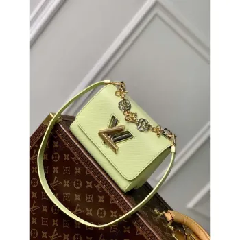 LV M22768 Louis Vuitton Twist PM Handbag Vert Noto Green