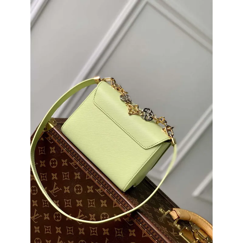 LV M22768 Louis Vuitton Twist PM Handbag Vert Noto Green