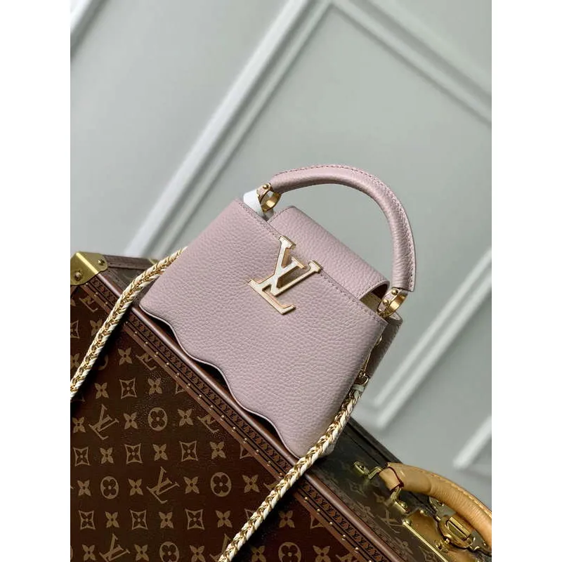 LV M22122 Louis Vuitton Capucines Mini Handbag Wisteria