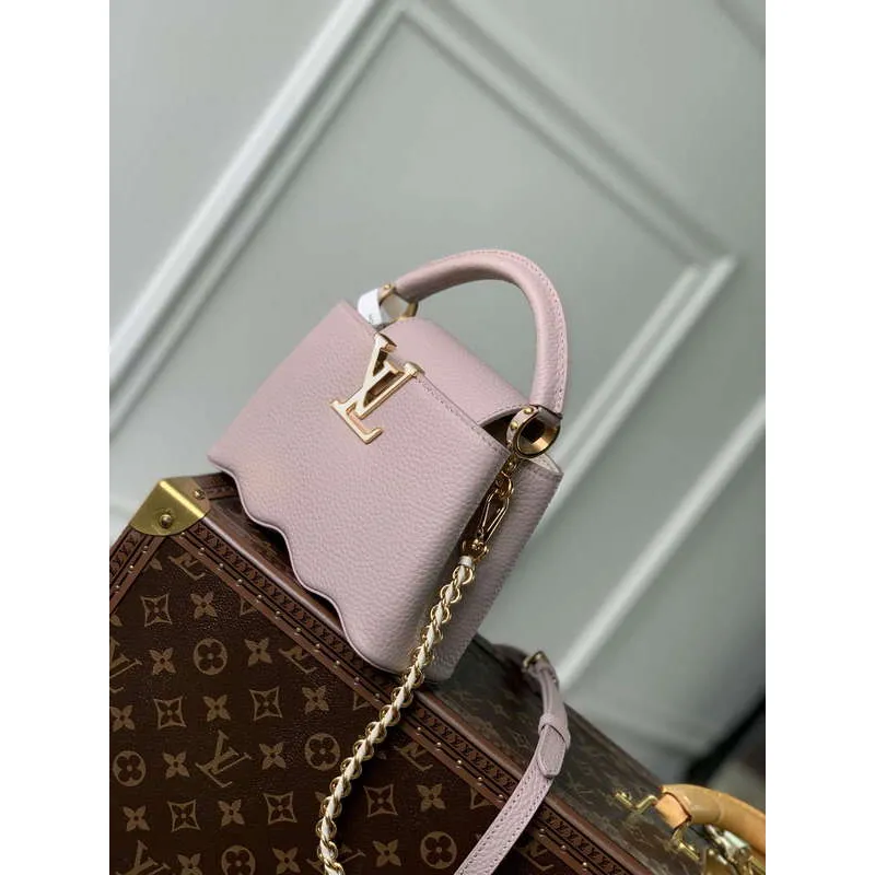 LV M22122 Louis Vuitton Capucines Mini Handbag Wisteria