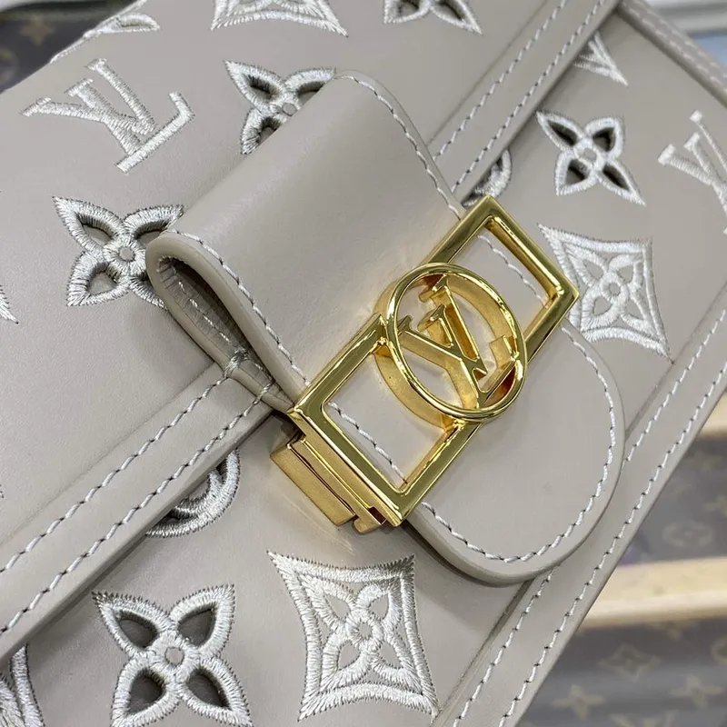 LV M22955 Louis Vuitton Dauphine East West Handbag Khaki