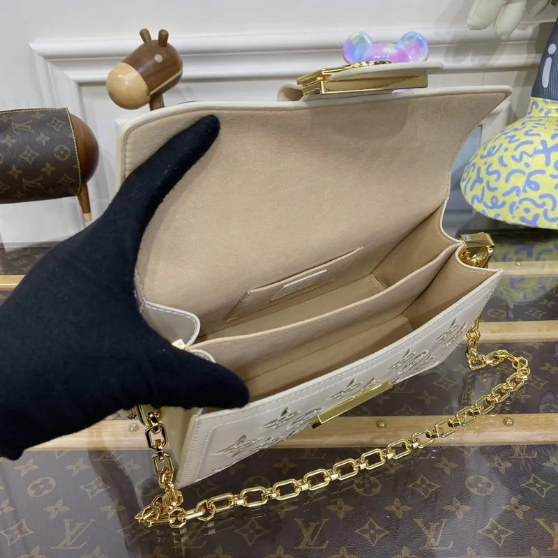 LV M22955 Louis Vuitton Dauphine East West Handbag Beige