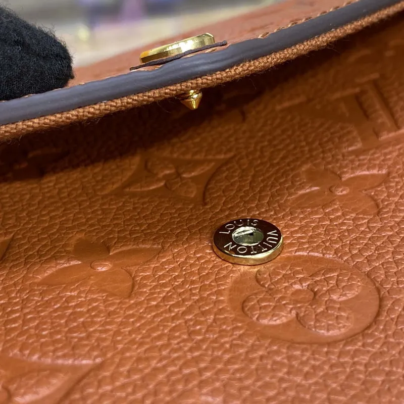 LV M82363 Louis Vuitton Felicie Pochette Monogram Empreinte Bag Brown