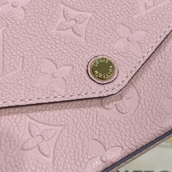 LV M82608 Louis Vuitton Felicie Pochette Monogram Empreinte Bag Rose Pink