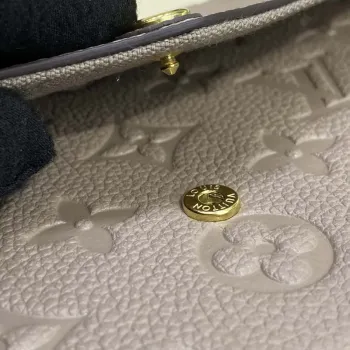 LV M82609 Louis Vuitton Felicie Pochette Monogram Empreinte Bag Tourterelle Beige