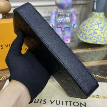 LV M82477 Louis Vuitton Felicie Pochette Monogram Empreinte Bag Black