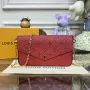 LV M82607 Louis Vuitton Felicie Pochette Monogram Empreinte Bag Red