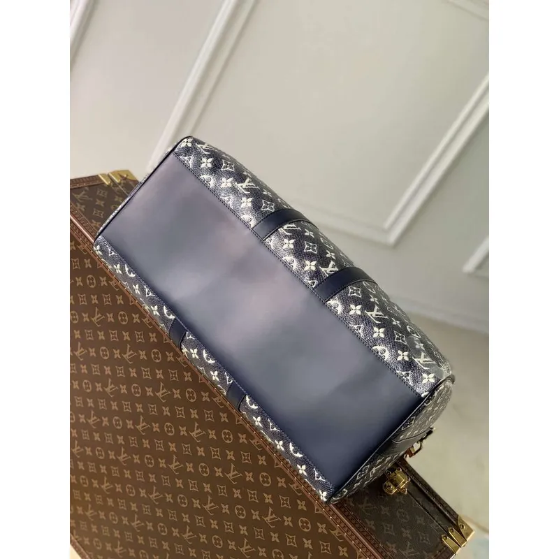 LV M22923 Louis Vuitton Keepall Bandoulière 45 Bag Blue