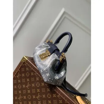 LV M46544 Louis Vuitton Monogram Clutch Bag Blue