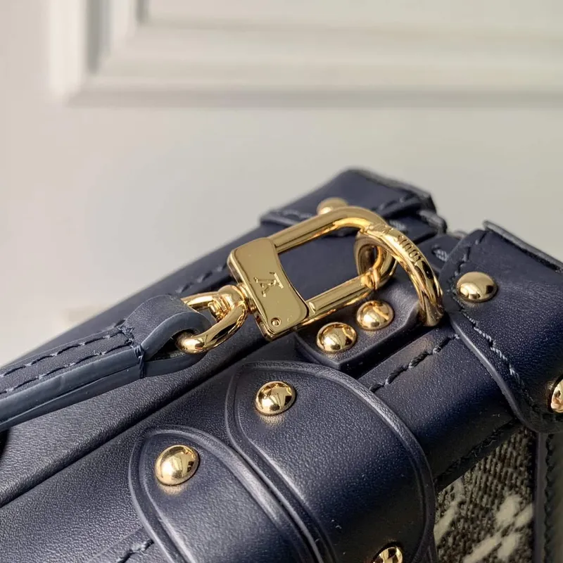 LV M22882 Louis Vuitton Petite Malle Handbag Blue