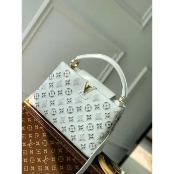 LV M22863 Louis Vuitton Capucines MM Handbag White