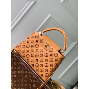 LV M22863 Louis Vuitton Capucines MM Handbag Saffron Yellow