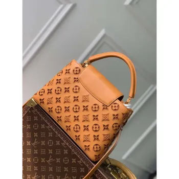 LV M22863 Louis Vuitton Capucines MM Handbag Saffron Yellow