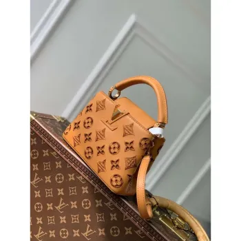 LV M22863 Louis Vuitton Capucines Mini Handbag Saffron Yellow