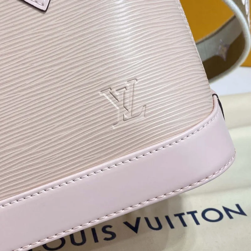 LV Louis Vuitton Alma BB Epi Handbag M40302 Nude with beige and Gray