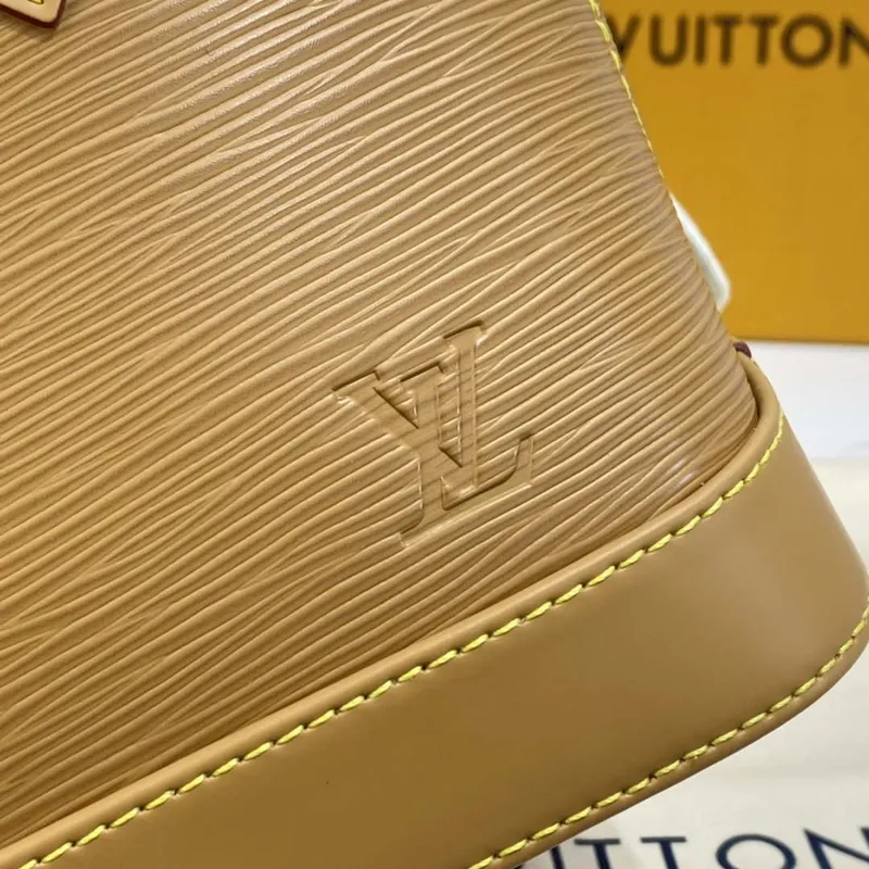 LV M57540 Louis Vuitton Alma BB Epi Handbag Caramel