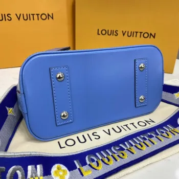LV M57426 Louis Vuitton Alma BB Epi Handbag Blue