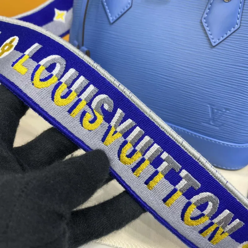 LV M57426 Louis Vuitton Alma BB Epi Handbag Blue