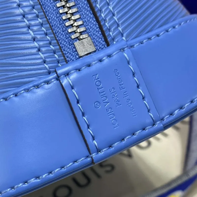 LV M57426 Louis Vuitton Alma BB Epi Handbag Blue
