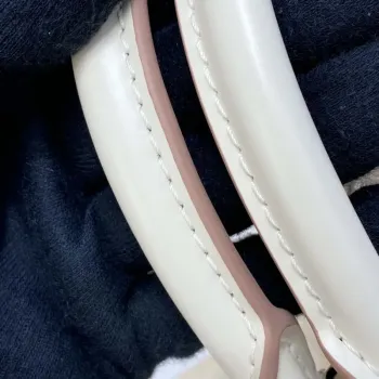 LV M40304 Louis Vuitton Alma BB Epi Handbag White