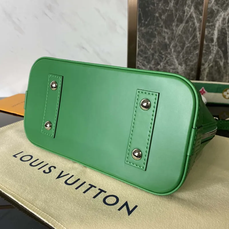 LV M40862 Louis Vuitton Alma BB Epi Handbag Green