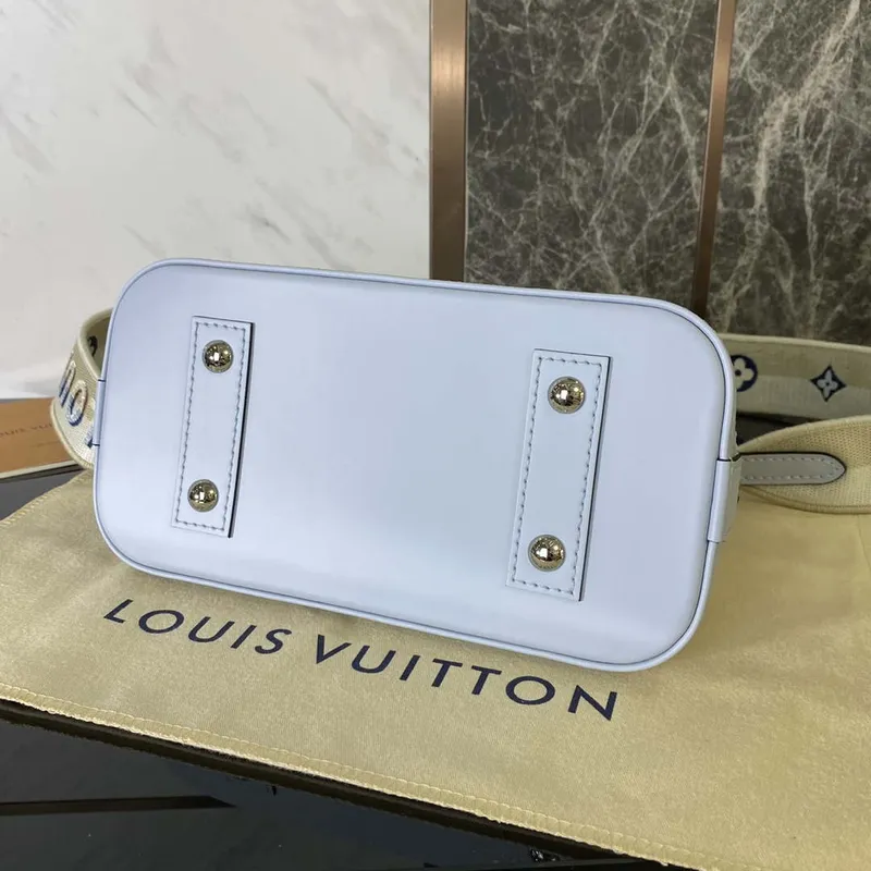 LV M59345 Louis Vuitton Alma BB Epi Handbag Sky Blue