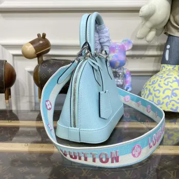 LV M22619 Louis Vuitton Alma BB Epi Handbag Light Blue