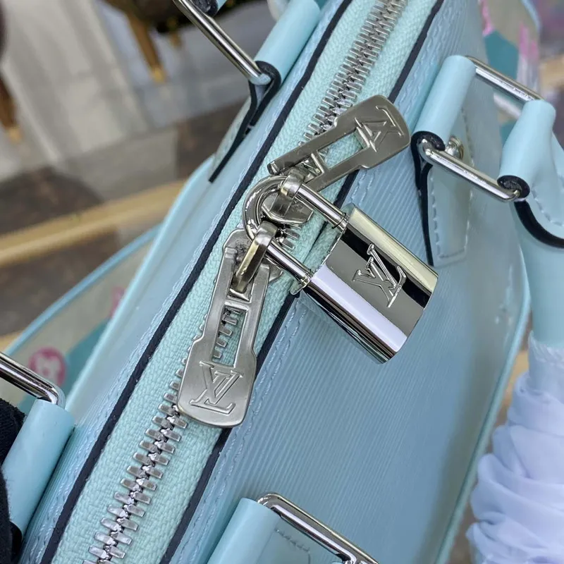 LV M22619 Louis Vuitton Alma BB Epi Handbag Light Blue