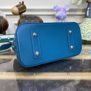 LV M20609 Louis Vuitton Alma BB Epi Handbag Turquoise Green