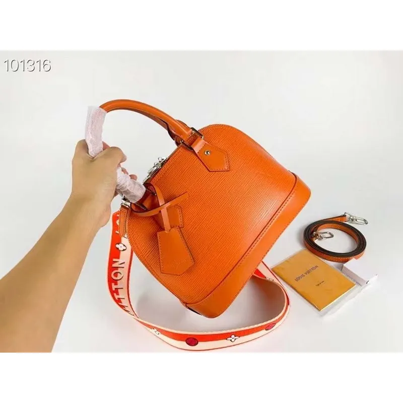 LV M59217 Louis Vuitton Alma BB Epi Handbag Orange