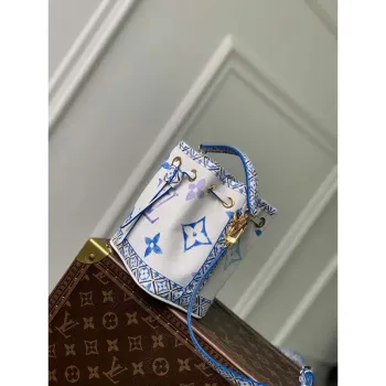 LV M82386 Louis Vuitton Nano Noé Bucket Bag Blue