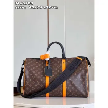 LV M46703 Louis Vuitton Keepall Bandoulière 45 Bag Radiant Sun