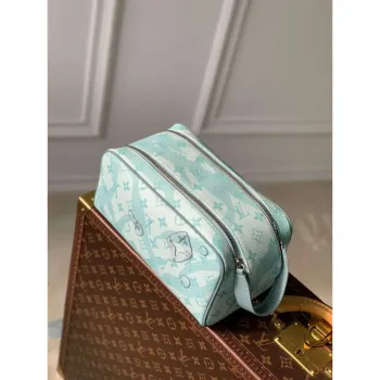 LV M82337 Louis Vuitton Dopp Kit Toiletry Bag Crystal Blue