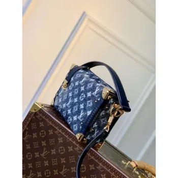 LV M22944 Louis Vuitton Side Trunk Handbag Blue