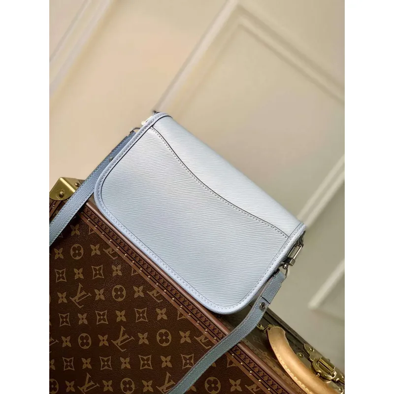 LV M59461 Louis Vuitton Buci Handbag Epi Leather Cloud Blue