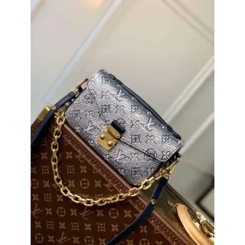 LV M22834 Louis Vuitton Pochette Métis East West Handbag Blue