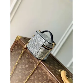 LV M82467 Louis Vuitton Micro Vanity Miniature Bag Blue