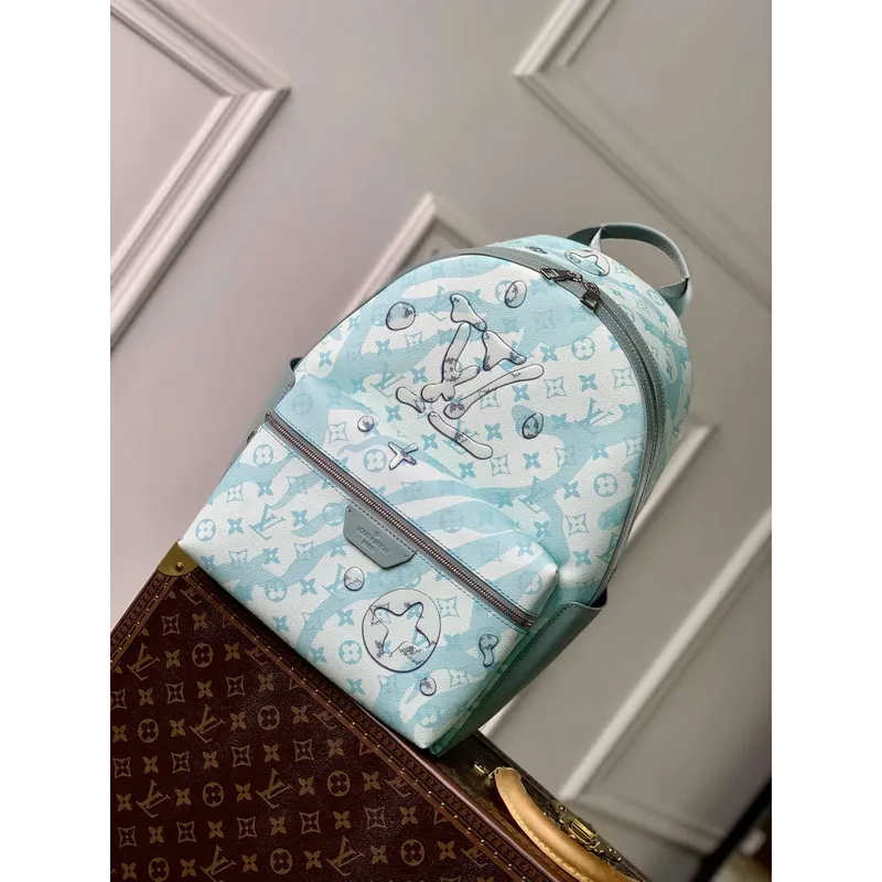 LV M22519 Louis Vuitton Discovery Backpack Crystal Blue