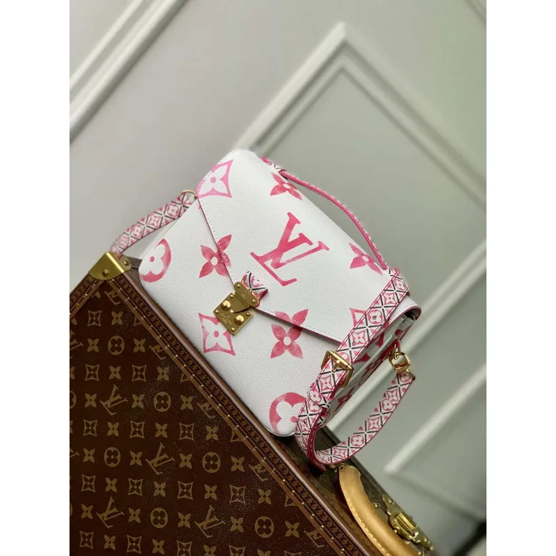 LV M23055 Louis Vuitton Pochette Métis MM Handbag Pink
