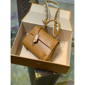 LV M58931 Louis Vuitton Cluny Mini Epi Handbag Gold Miel