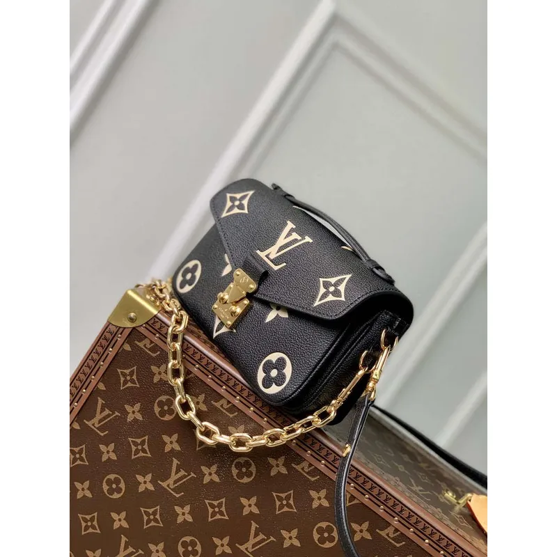 LV M46596 Louis Vuitton Pochette Métis East West Handbag