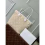 LV M22839 Louis Vuitton Neverfull MM Tote Bag White