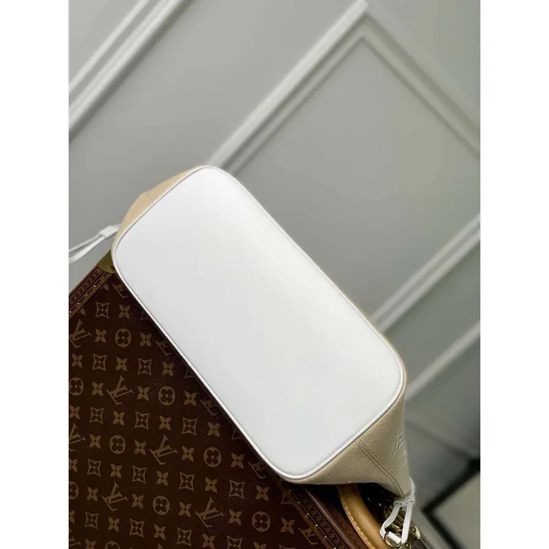 LV M22839 Louis Vuitton Neverfull MM Tote Bag White
