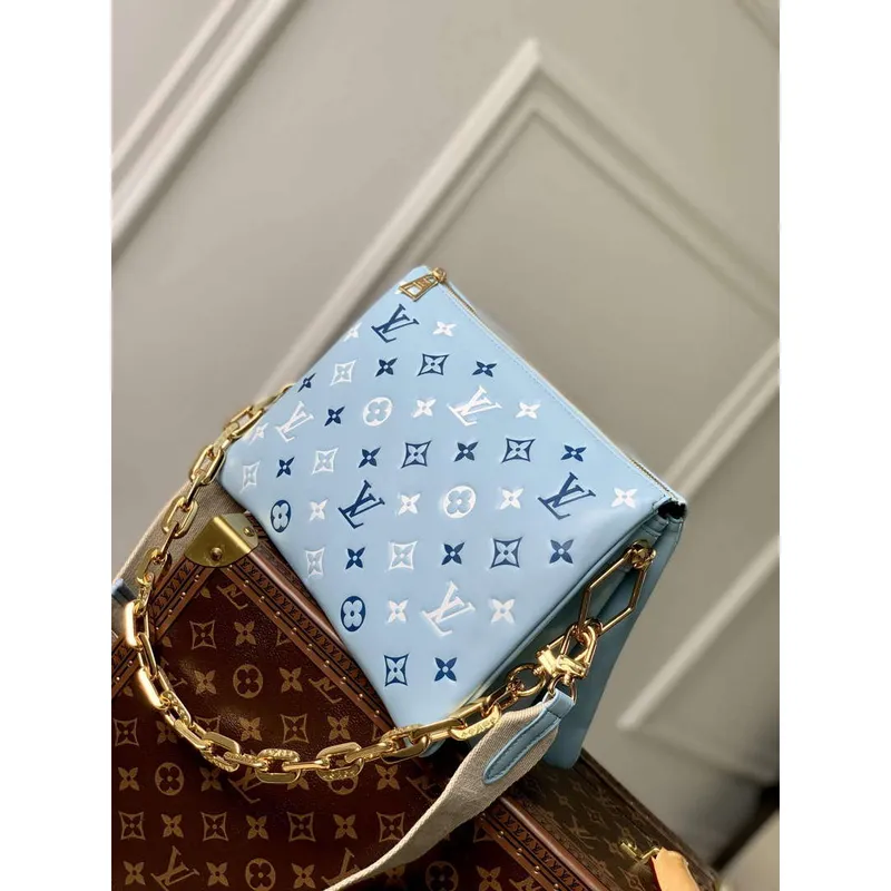 LV M22953 Louis Vuitton Coussin PM Tricolor Bag Blue